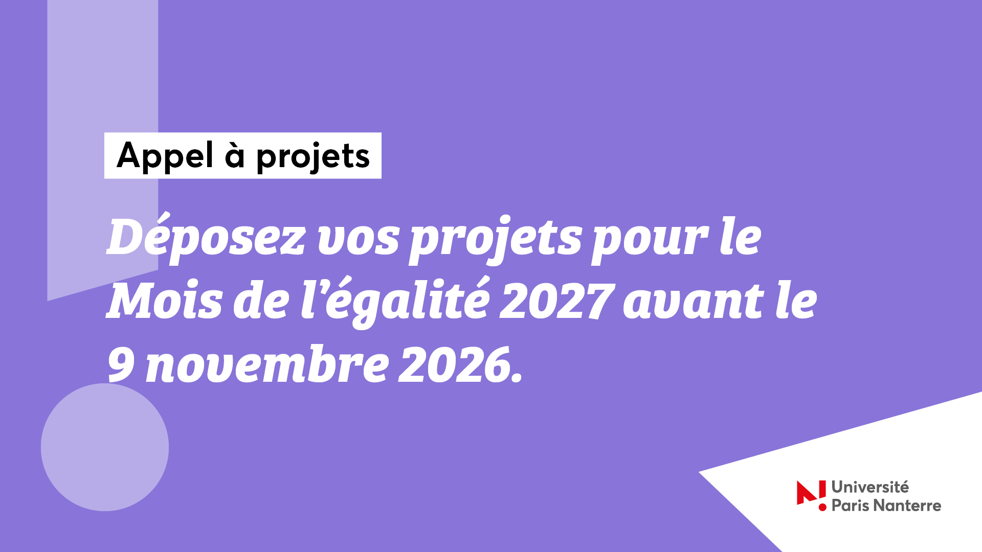 Appel à projets